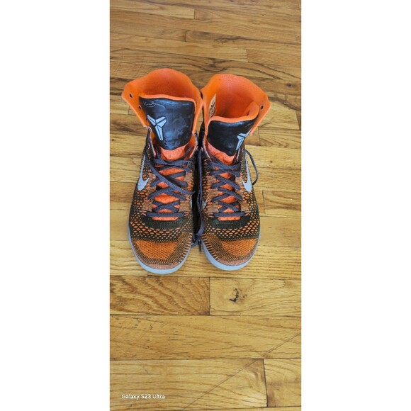 Nike Kobe 9 Elite High Top Orange Black Multicolor Knit Basketball Sneakers main image 4